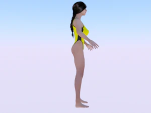 A Woman in a Bikini 012 3D Model