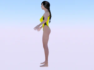 A Woman in a Bikini 012 3D Model