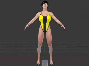 A Woman in a Bikini 012 3D Model