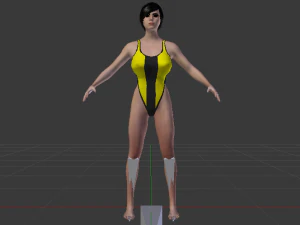 A Woman in a Bikini 012 3D Model