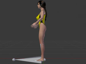 A Woman in a Bikini 012 3D Model