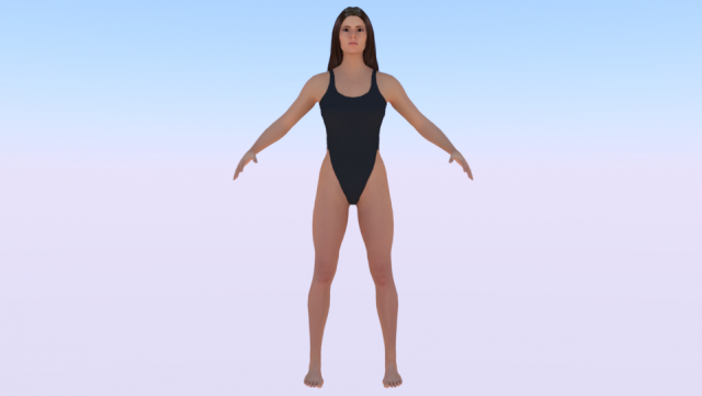 A Woman in a Bikini 013 Modelo 3D .c4d .max .obj .3ds .fbx .stl .blend