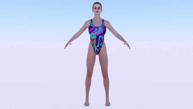 A Woman in a Bikini 014 Modelo 3D .c4d .max .obj .3ds .fbx .stl .blend 
