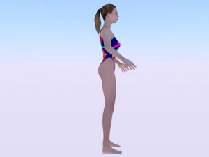 A Woman in a Bikini 014 3D Model