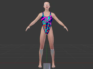 A Woman in a Bikini 014 3D Model