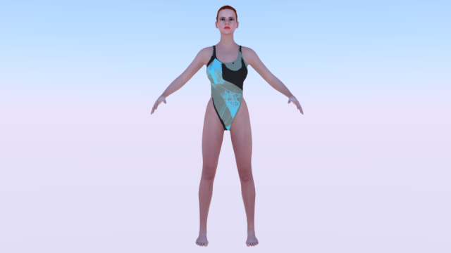 A Woman in a Bikini 015 Model 3D .c4d .max .obj .3ds .fbx .stl .blend 