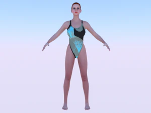 Une femme en bikini 015 Modèle 3D