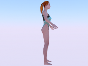 A Woman in a Bikini 015 Model 3D