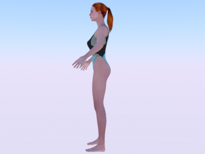 A Woman in a Bikini 015 Model 3D