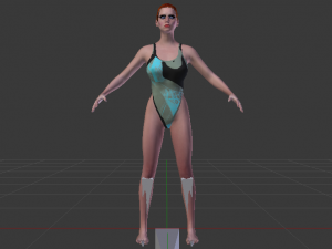 A Woman in a Bikini 015 Model 3D