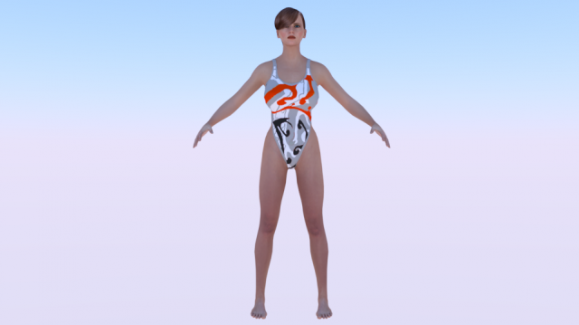 A Woman in a Bikini 016 3D 模型 .c4d .max .obj .3ds .fbx .stl .blend 