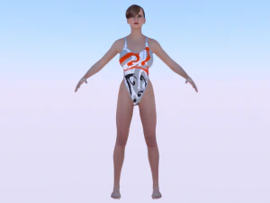 A Woman in a Bikini 016 3D Model