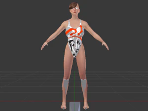 A Woman in a Bikini 016 3D Model