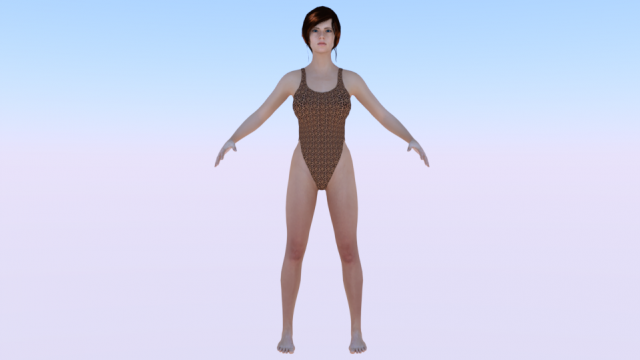 A Woman in a Bikini 017 Modèle 3D .c4d .max .obj .3ds .fbx .stl .blend 