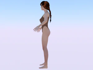 A Woman in a Bikini 017 3D Model