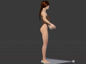 A Woman in a Bikini 017 3D Model