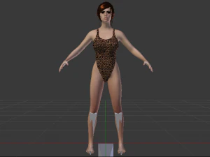A Woman in a Bikini 017 3D Model