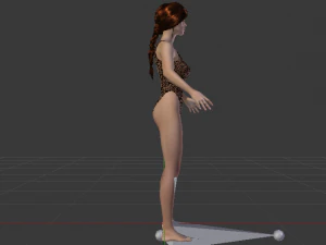 A Woman in a Bikini 017 3D Model