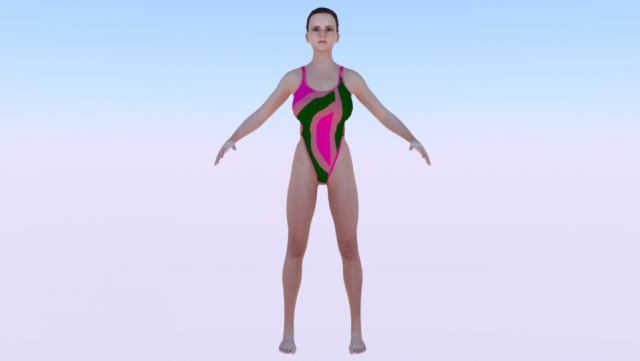A Woman in a Bikini 018 3Dモデル .c4d .max .obj .3ds .fbx .stl .blend 