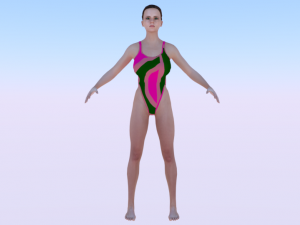 A Woman in a Bikini 018 3D Модель