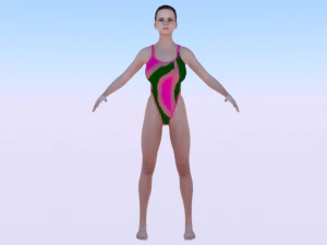 Seorang Wanita Berbikini 018 Model 3D