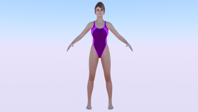 A Woman in a Bikini 019 3Dモデル .c4d .max .obj .3ds .fbx .stl .blend 