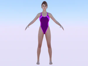 Bikinili Kadın 019 3D Model
