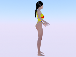 A Woman in a Bikini 020 3D Model