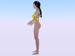 A Woman in a Bikini 020 3D Model