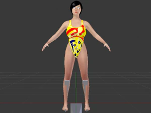 A Woman in a Bikini 020 3D Model