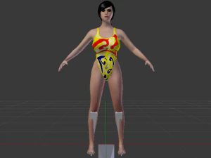 A Woman in a Bikini 020 3D Model