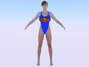 Seorang Wanita Berbikini 021 Model 3D