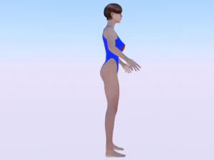 A Woman in a Bikini 021 3D Model