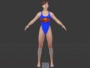 A Woman in a Bikini 021 3D Model