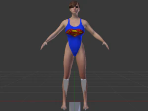 A Woman in a Bikini 021 3D Model