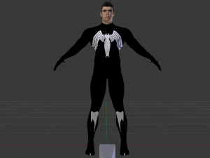 Spider-Man Hitam Model 3D