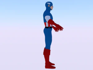 Captain America 3D Model