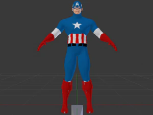 Captain America 3D Model