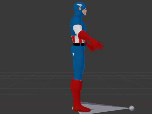 Captain America 3D Model