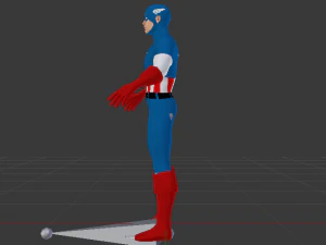 Captain America 3D Model