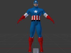 Captain America 3Dモデル