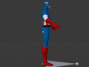 Captain America 3D Model