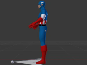 Captain America 3D Model
