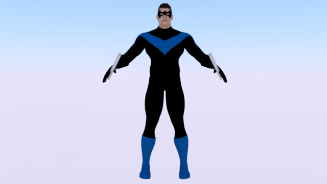 Nightwing 3D Model .c4d .max .obj .3ds .fbx .stl .blend