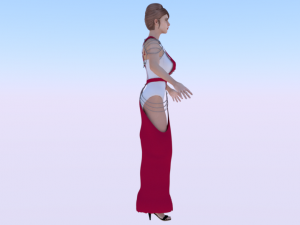 Woman in a Dress 043 Model 3D