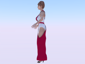Woman in a Dress 043 Model 3D