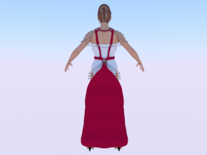 Woman in a Dress 043 Model 3D