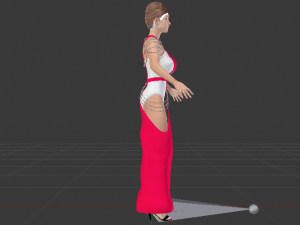 Woman in a Dress 043 Model 3D