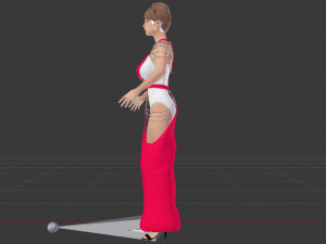 Woman in a Dress 043 Model 3D