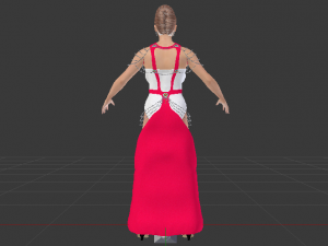 Woman in a Dress 043 Model 3D